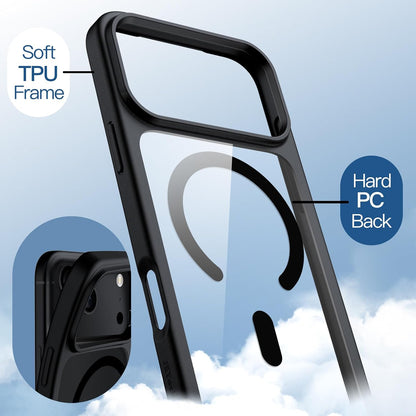 For Apple iPhone 18 Pro Max / 17 Pro Max (6.9") - Black Crystal Case Compatible with MagSafe