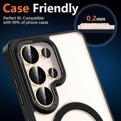 For Samsung Galaxy S26 Ultra Metal Camera Lens Glass Individual Eagle Protector Cover (Gold)