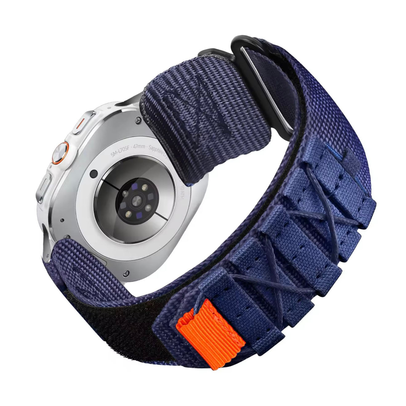 Rugged Military Tactical Nylon Braided Sport Band For Samsung Galaxy Watch Ultra 47mm - Blue