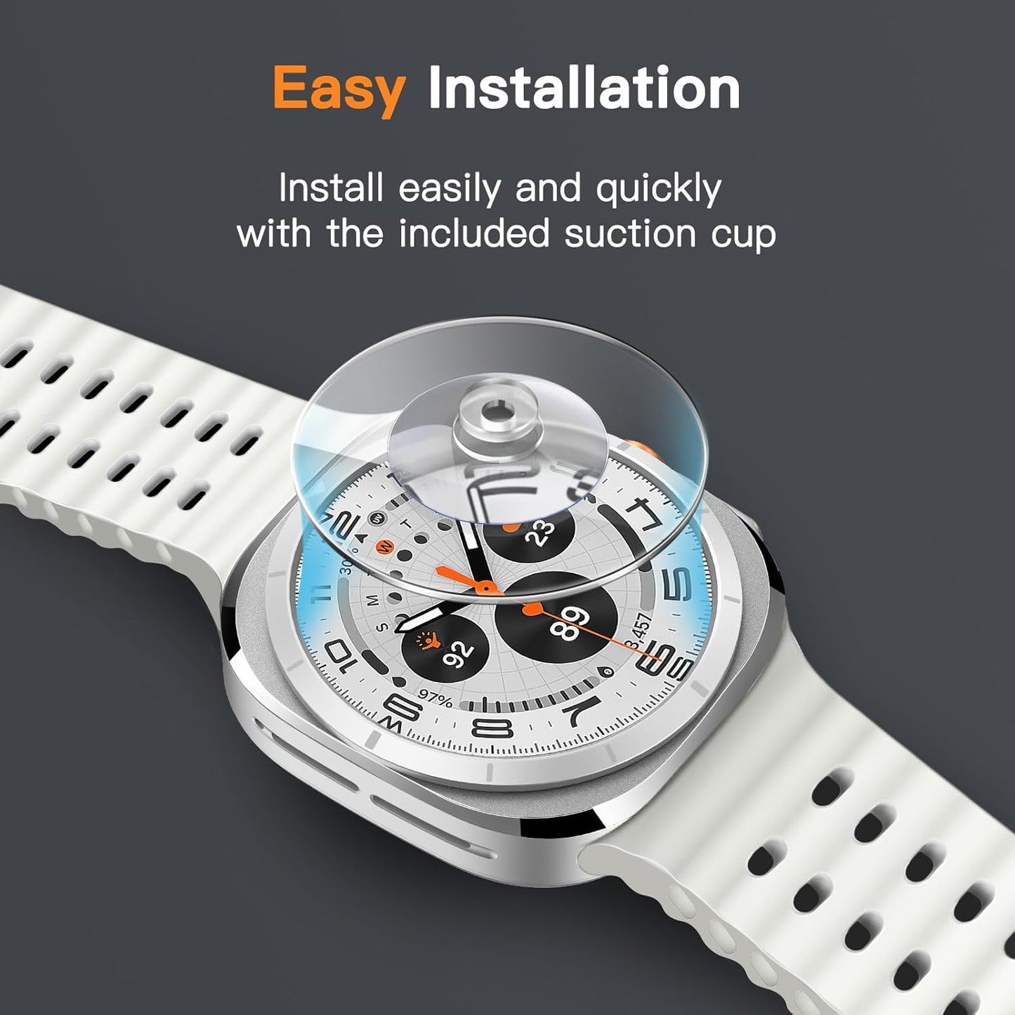 [2 Pack] For Samsung Galaxy Watch Ultra (2025/2024) / 6 Classic 47mm Tempered Glass Screen Protector