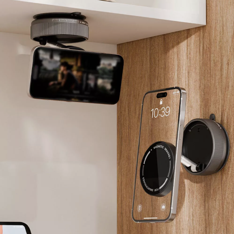 Vacuum Magnetic Suction-Cup Car Phone Holder Mount Foldable Stand