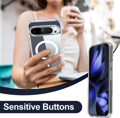 Magnetic Clear Case for Google Pixel 10 Pro XL MagSafe Compatible Anti-Scratch Transparent Protective Cover