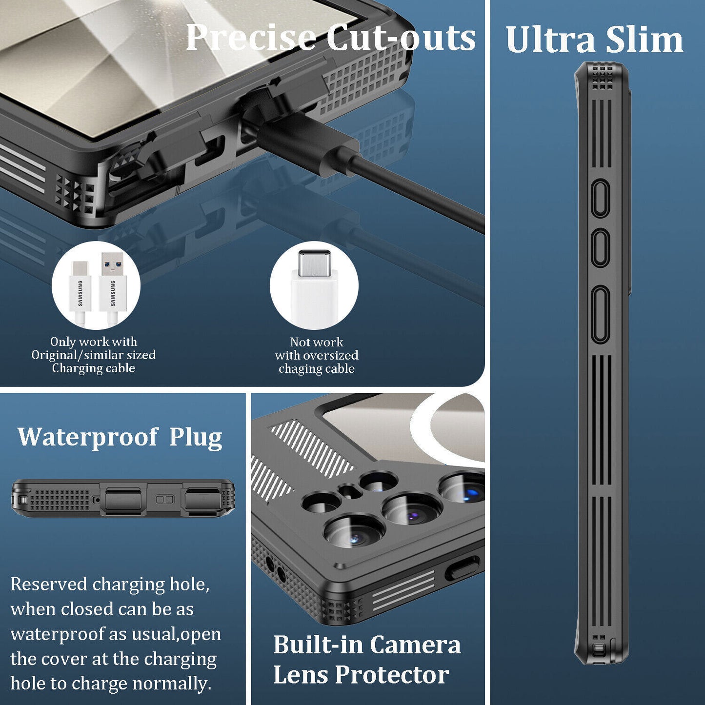 Redpepper Life Waterproof ShockProof Case For Samsung Galaxy S24 Ultra Plus Cover MagSafe Magnetic