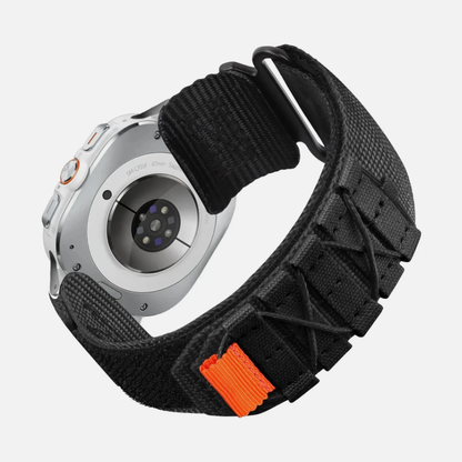 Rugged Military Tactical Nylon Braided Sport Band For Samsung Galaxy Watch Ultra 47mm - Black