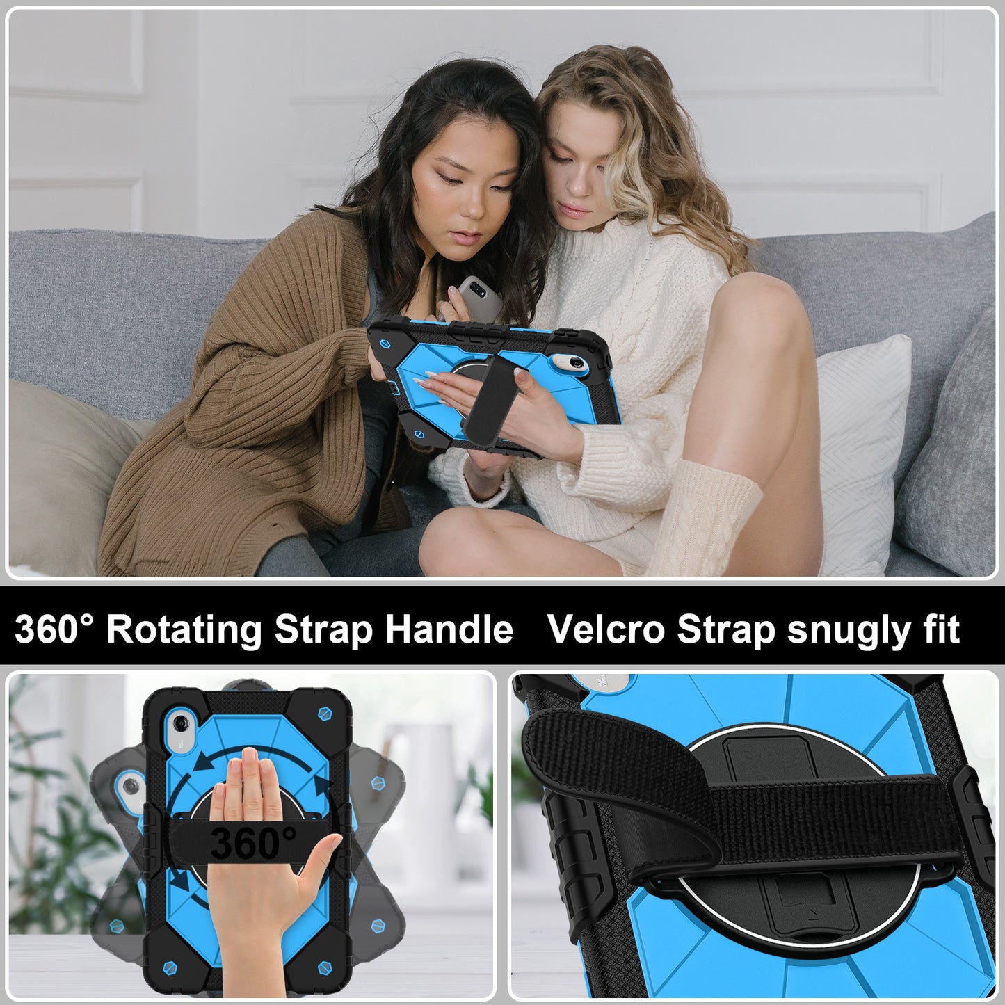 For Lenovo Tab M11 2024 11-inch (TB330FU) / Idea 2025 (TB336FU) Rugged Stand Hard Case Shockproof Cover Strap