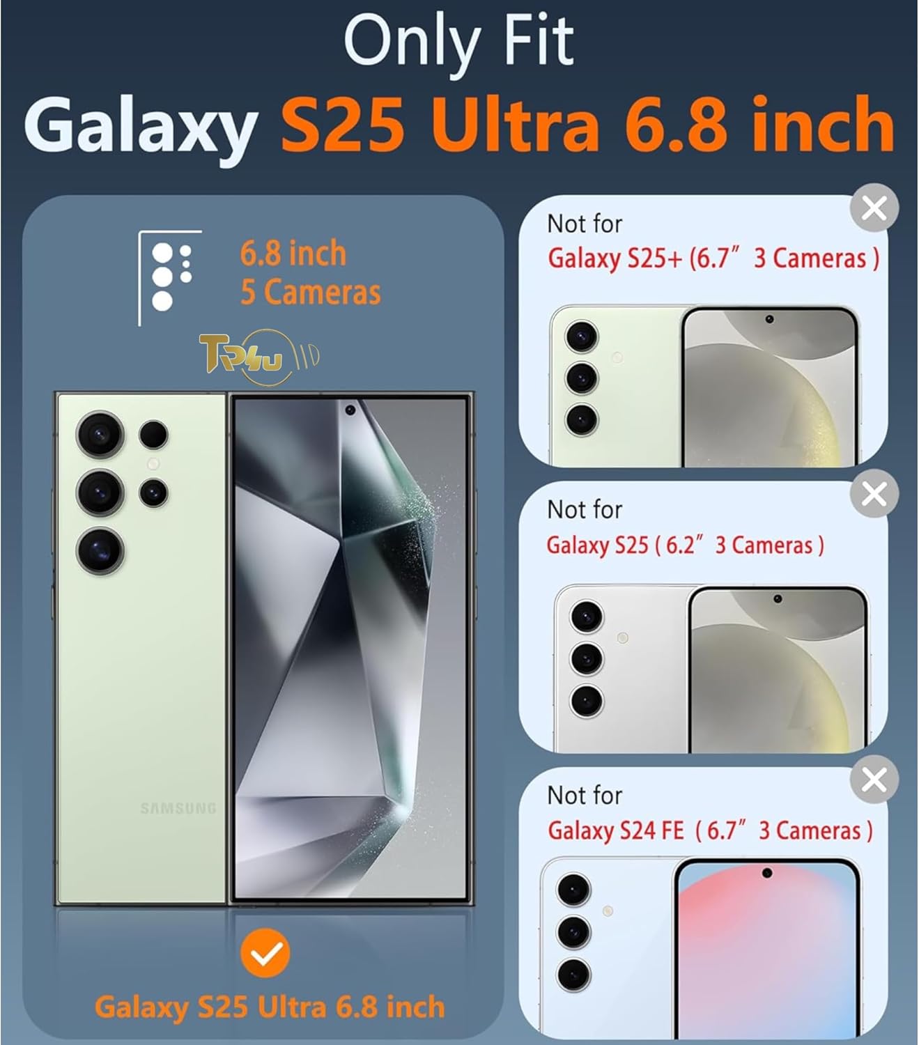 For Samsung Galaxy S25 Ultra Case, Clear Magnetic, Hard Back Protective Cover, Compatible with MagSafe Accessories