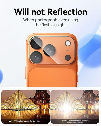 iPhone 17 Pro Max 6.9" Camera Lens Protector, 9H Tempered Glass, HD Clear, Anti-Scratch, Case Friendly