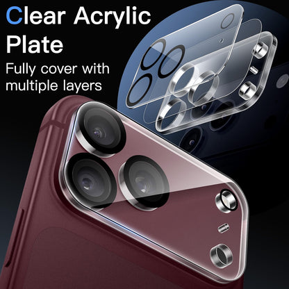 iPhone 18 Pro Max / 17 Pro Max (6.9") Camera Lens Protector, 9H Tempered Glass, HD Clear, Anti-Scratch, Case Friendly