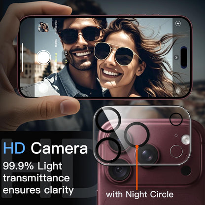 iPhone 18 Pro Max / 17 Pro Max (6.9") Camera Lens Protector, 9H Tempered Glass, HD Clear, Anti-Scratch, Case Friendly