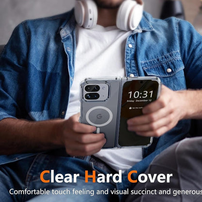 Magnetic Clear Case for Google Pixel 10 Pro Fold MagSafe Compatible Anti-Scratch Transparent Protective Cover