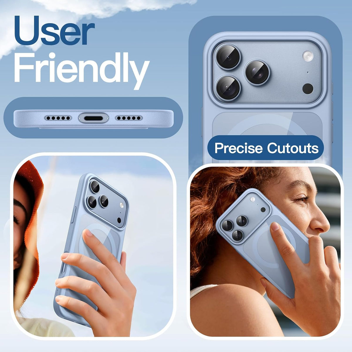 For Apple iPhone 18 Pro 6.3-inch Crystal Clear Case Compatible with MagSafe (Glacier)