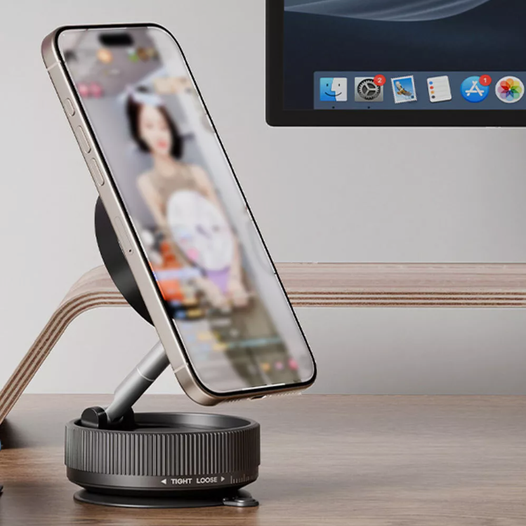 Vacuum Magnetic Suction-Cup Car Phone Holder Mount Foldable Stand