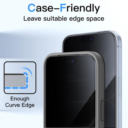 For iPhone 18 Pro (6.3”) Tempered Glass Privacy Screen Protector Anti-Spy 9H Hardness