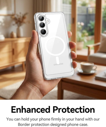 For Samsung Galaxy S26 Plus (6.7") Clear Magnetic Case, Hard Back Protective Cover, With MagSafe