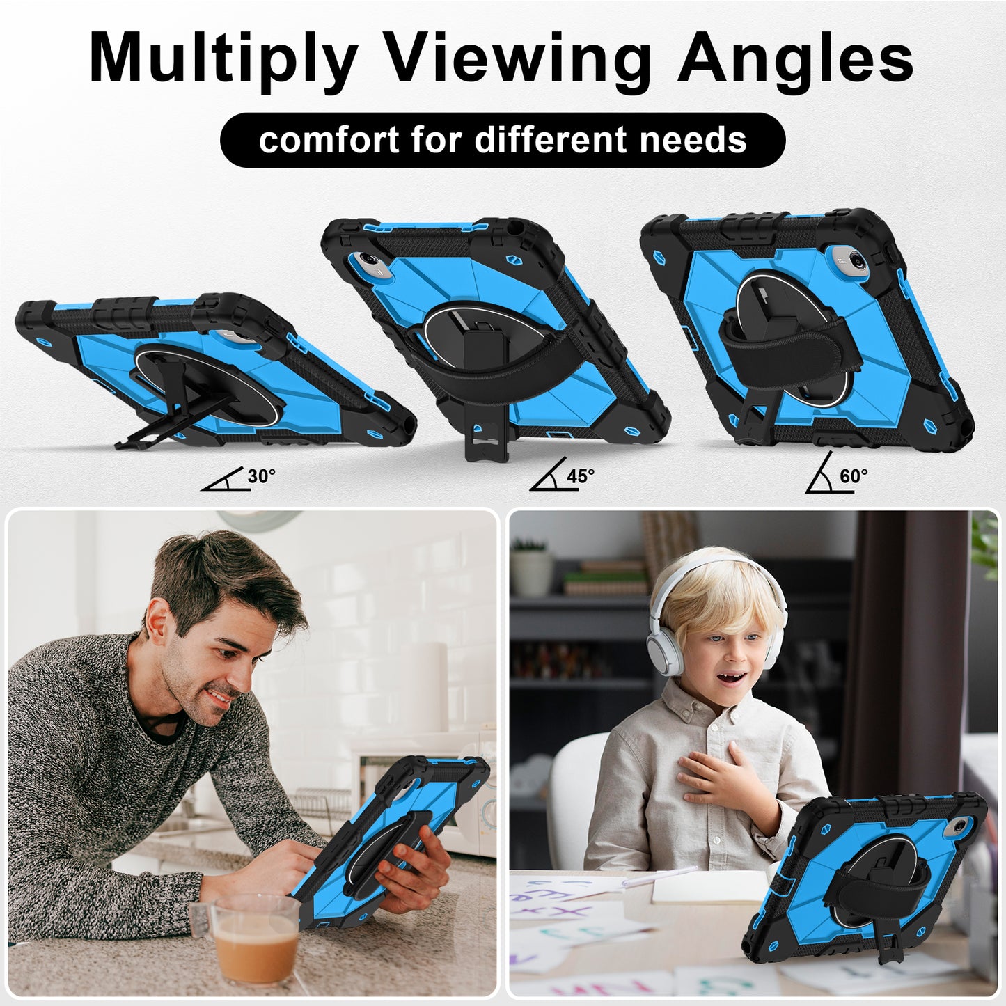 For Lenovo Tab M11 2024 11-inch (TB330FU) / Idea 2025 (TB336FU) Rugged Stand Hard Case Shockproof Cover Strap