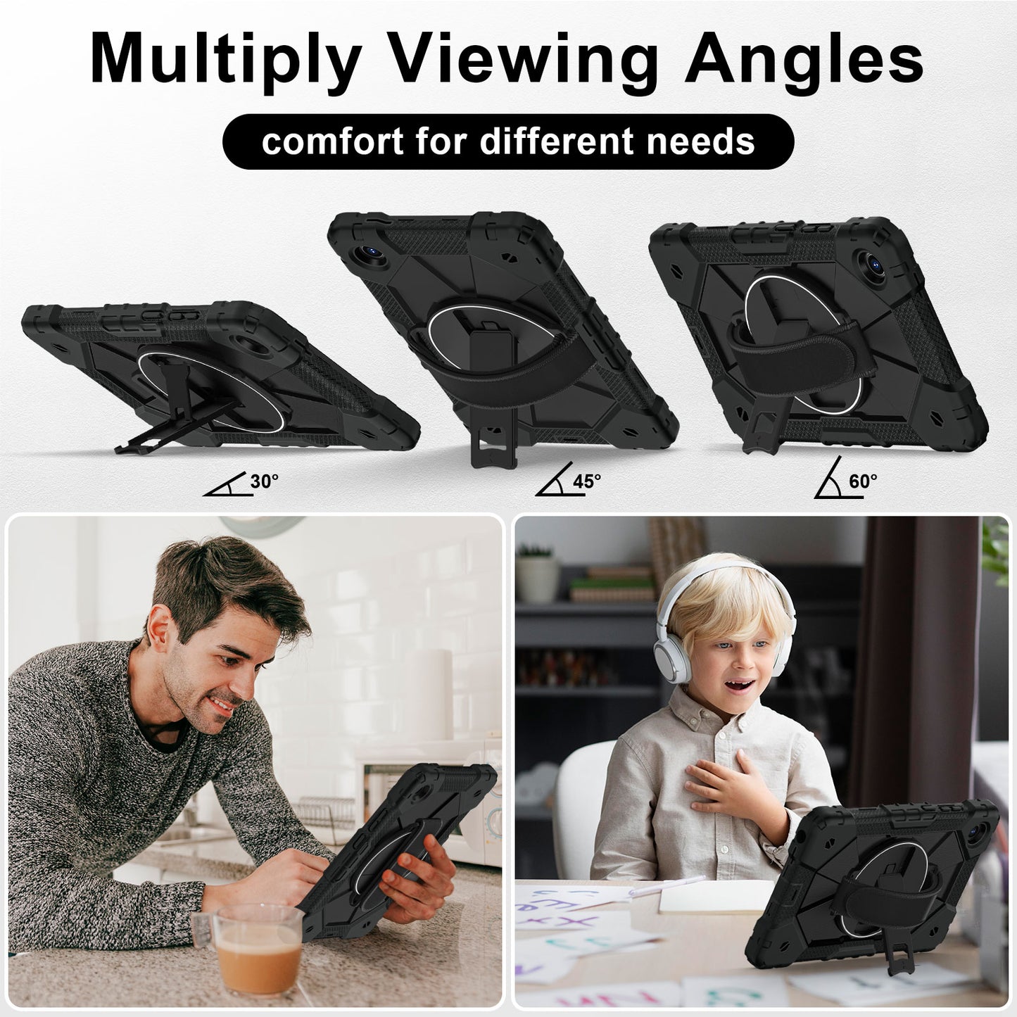 For Lenovo One 8.7" (2025) & Tab K9 TB305FU Rugged Stand Hard Case Shockproof Cover Strap