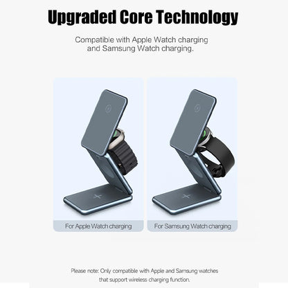 Wireless Charger 15W Fast Charger Station for Apple Samsung Watch iPhone AirPods