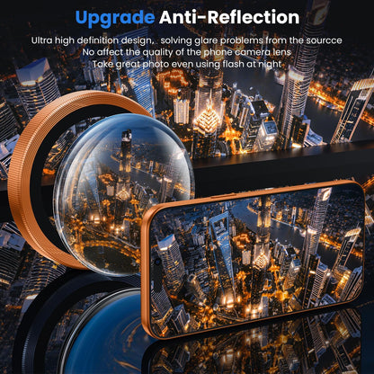 Metal Camera Lens Glass Individual Eagle Protector Cover - For Apple iPhone 17 Pro / 17 Pro Max (3pcs)