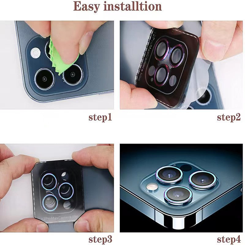 For iPhone Metal Camera Lens Glass Individual Eagle Protector Cover