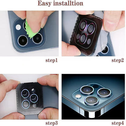 For iPhone Metal Camera Lens Glass Individual Eagle Protector Cover