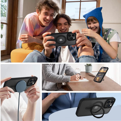 For iPhone 16 15 14 Pro Max Plus Magnetic MagSafe Phone Shockproof Case Ring Stand Cover