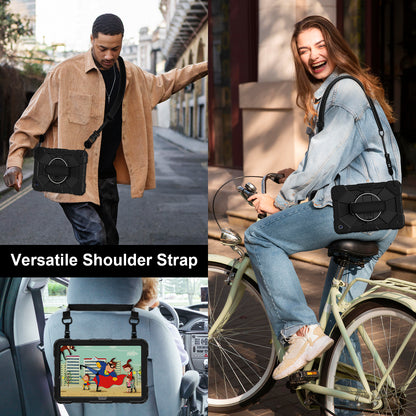 Rugged Stand Hard Case Shockproof Cover Strap For Samsung Tab A9 Plus