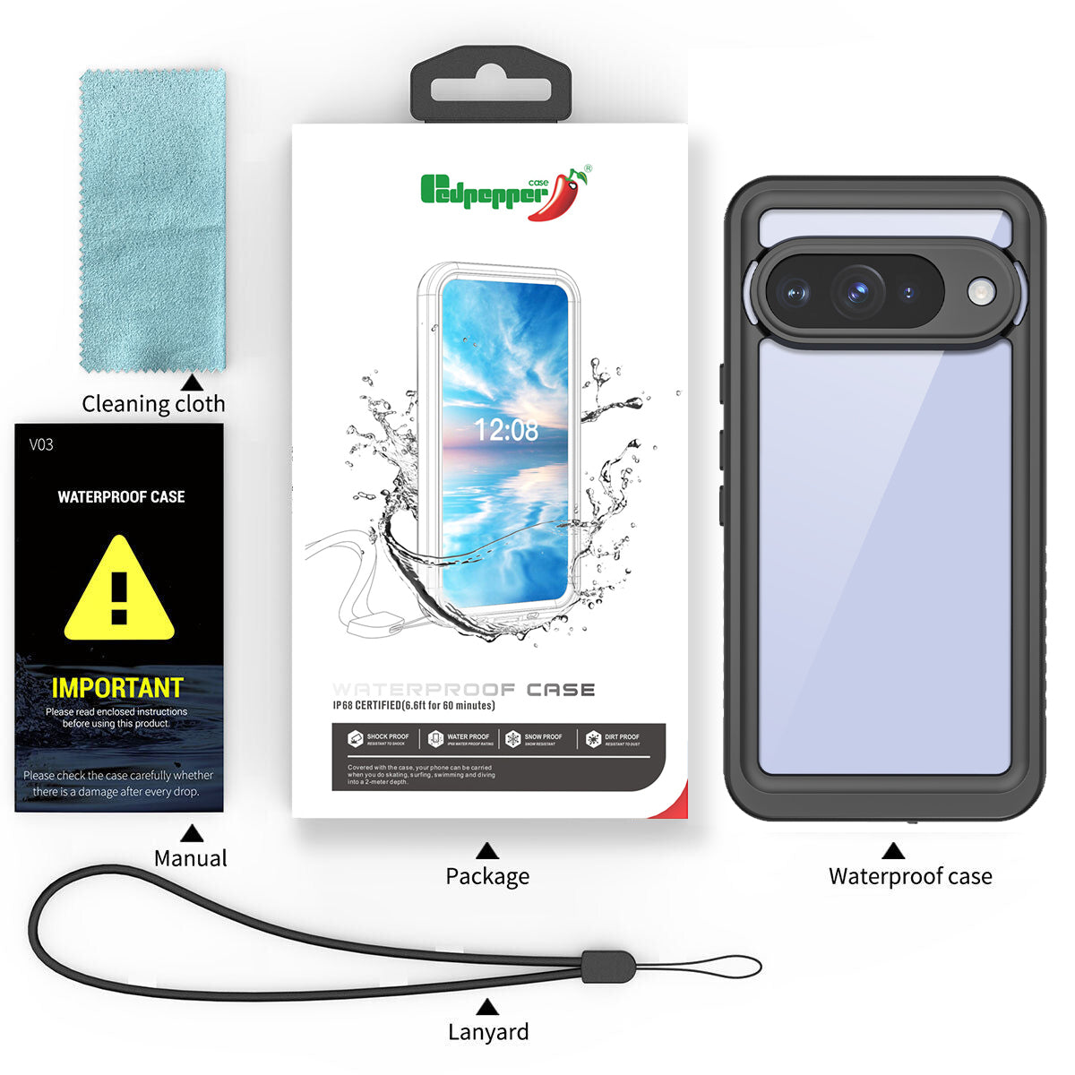 Redpepper Case Life Cover Waterproof Dust Shockproof For Google Pixel 10