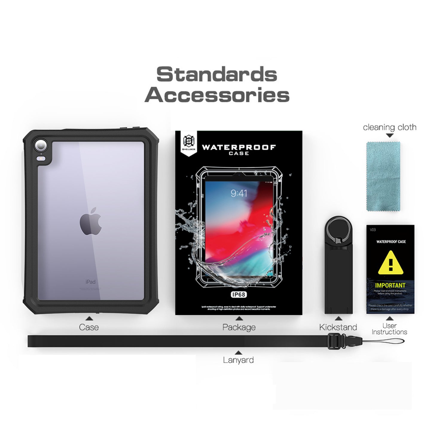 SHELLBOX Waterproof Shockproof Case for iPad mini 6 (2021) / mini 7 (2024)