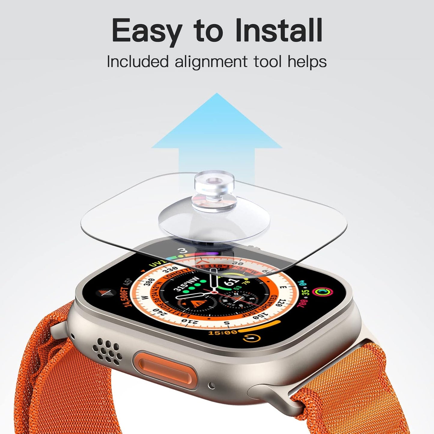 [2 Pack] For Apple Watch Ultra 3/2/1 49mm Tempered Glass Screen Protector