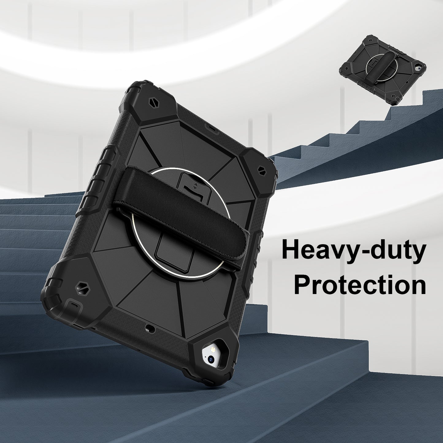 Rugged Stand Hard Case Shockproof Cover Strap For iPad 5th (2017) / 6th (2018)