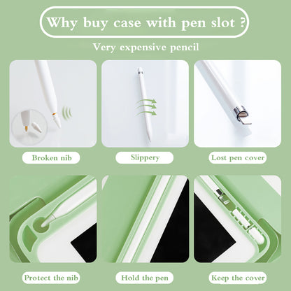 For iPad Foldable Smart Cover Flip Case