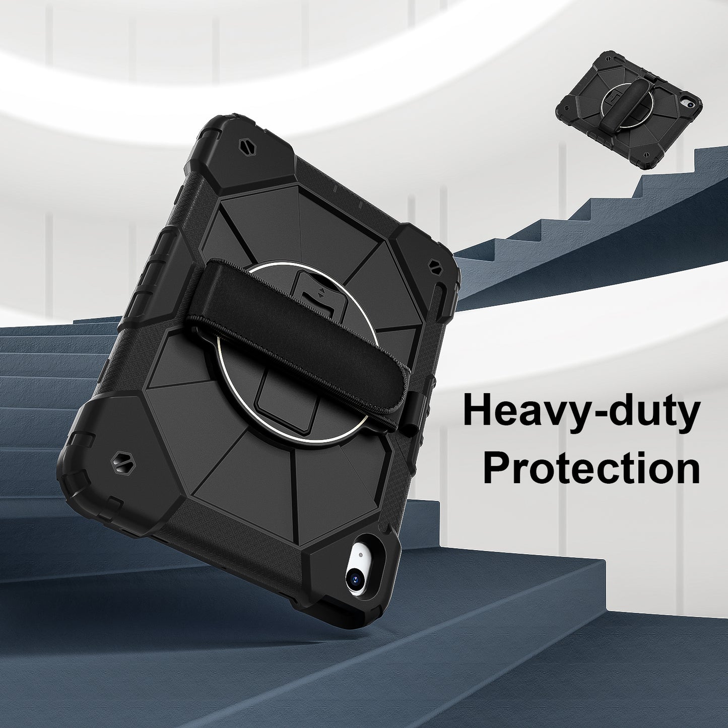 Rugged Stand Hard Case Shockproof Cover Strap iPad 10th gen 10.9" (2022) / 11th gen A16 (2025)