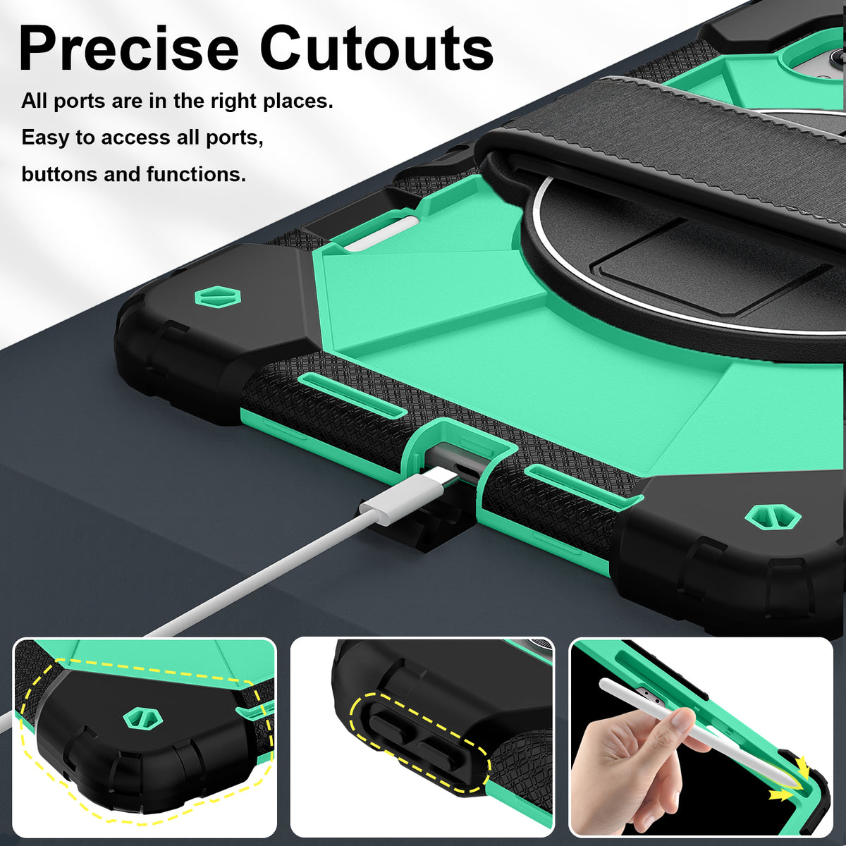 For Lenovo Idea Tab Pro Gen 2 13-inch (TB390) 2026 Rugged Stand Hard Case Shockproof Cover Strap