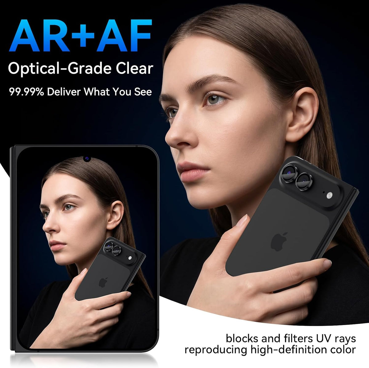 For iPhone 18 Duo - Metal Camera Lens Glass Individual Eagle Protector Cover