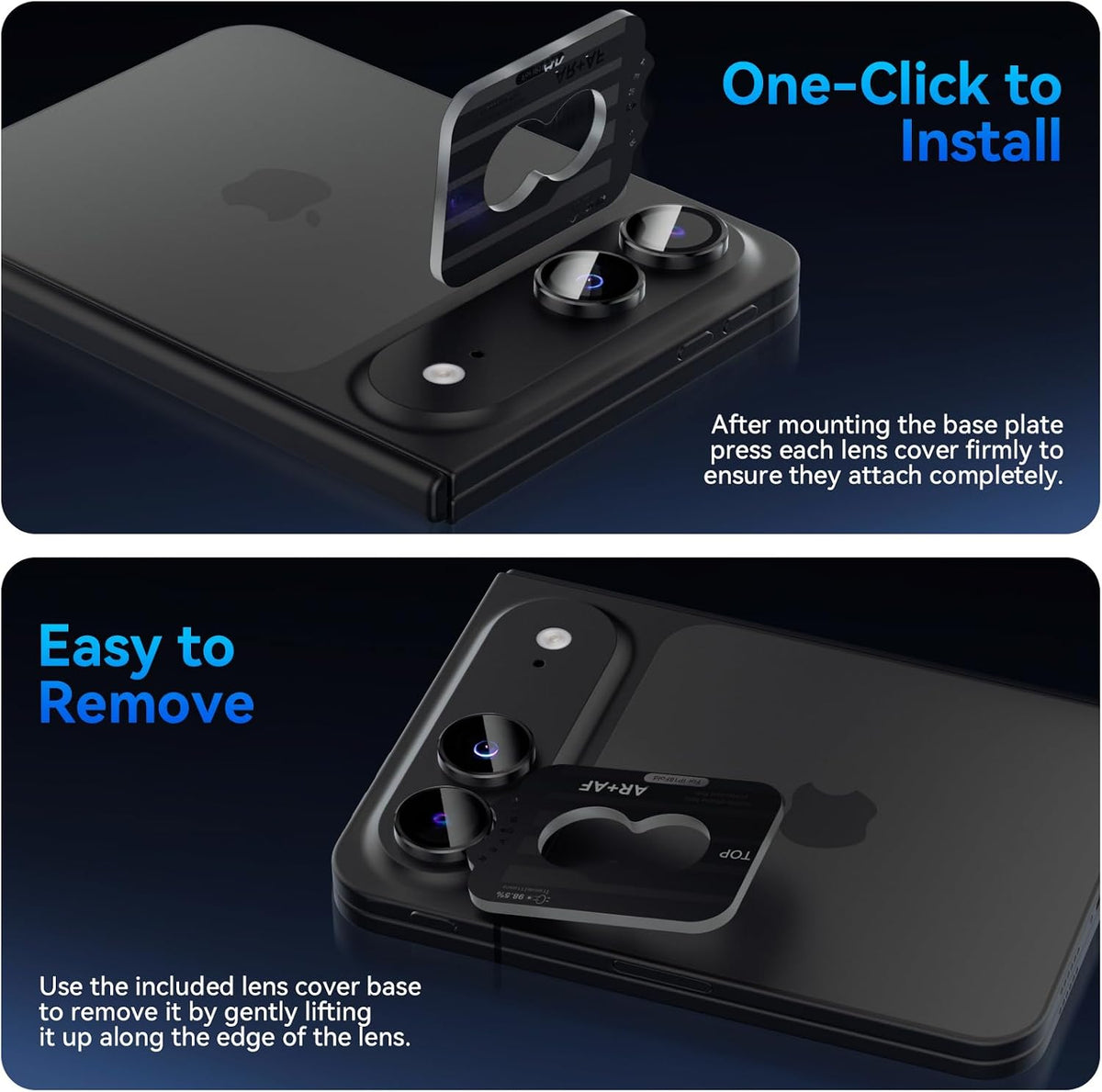 For iPhone 18 Duo - Metal Camera Lens Glass Individual Eagle Protector Cover