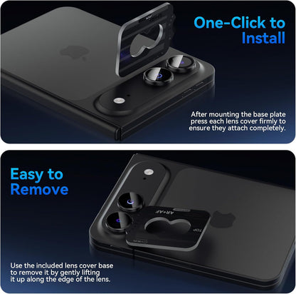 For iPhone 18 Duo - Metal Camera Lens Glass Individual Eagle Protector Cover