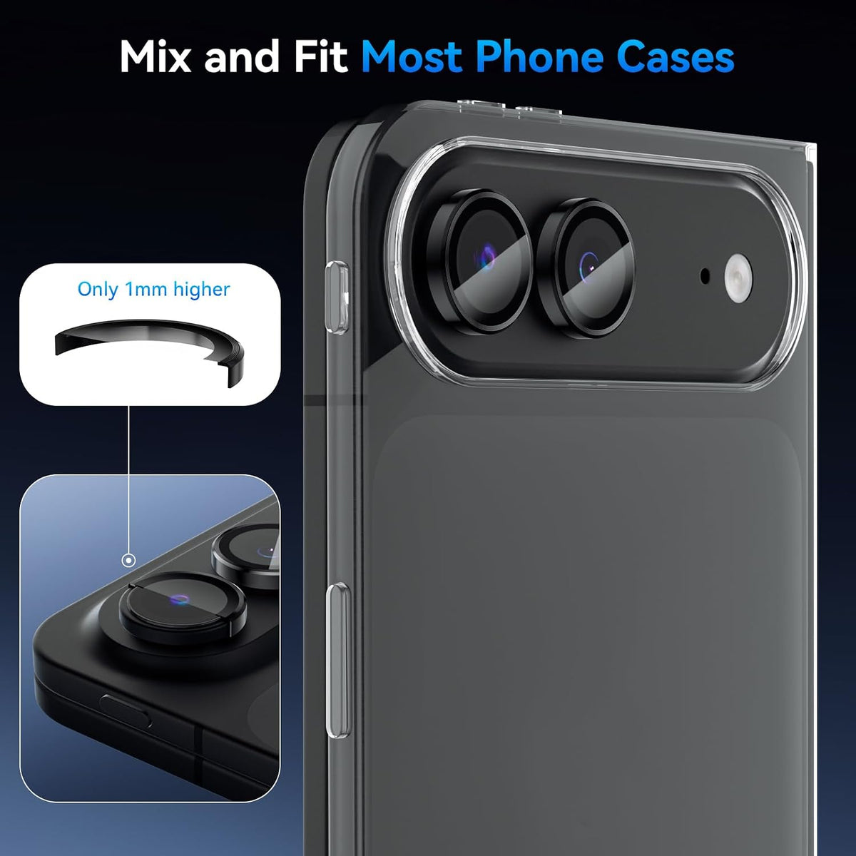 For iPhone 18 Duo - Metal Camera Lens Glass Individual Eagle Protector Cover