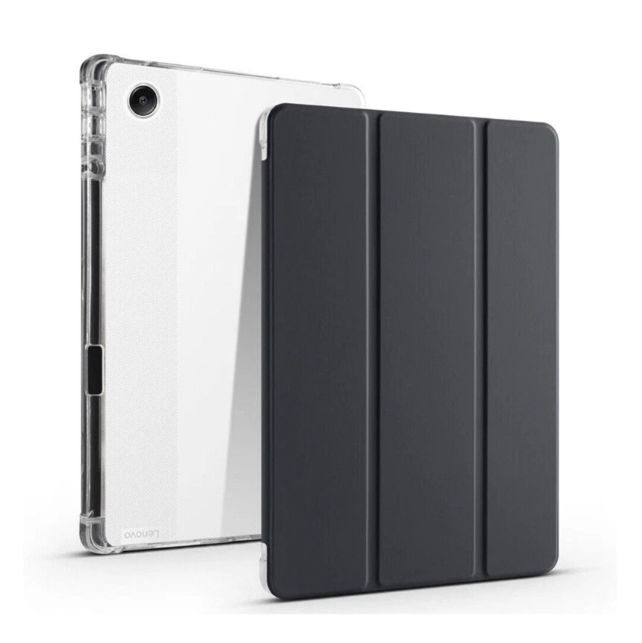 Smart Case for Lenovo Tab TB311 10.1" (2025), Slim Tri-Fold Stand Flip Cover with Pen Holder, Auto Wake/Sleep, Black