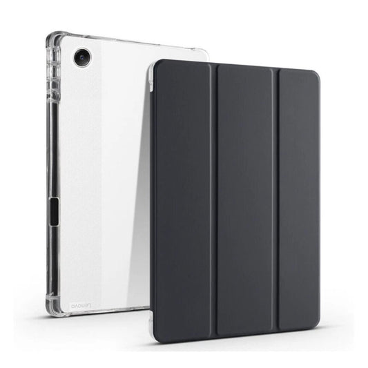 Smart Case for Lenovo Tab TB311 10.1" (2025), Slim Tri-Fold Stand Flip Cover with Pen Holder, Auto Wake/Sleep, Black