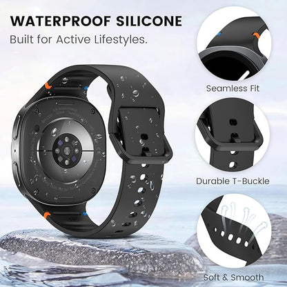 Samsung Galaxy Watch 8 40mm/44mm/Classic 46mm Soft Silicone Loop Watch Band Strap