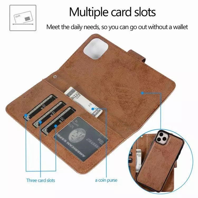 Flip Wallet Cover Leather Magnetic Card Slot Case For Apple iPhone