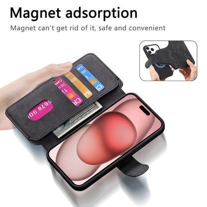 For iPhone 17 Pro Max (6.9") Detachable Wallet Case Flip Leather Magsafe Magnetic Cover