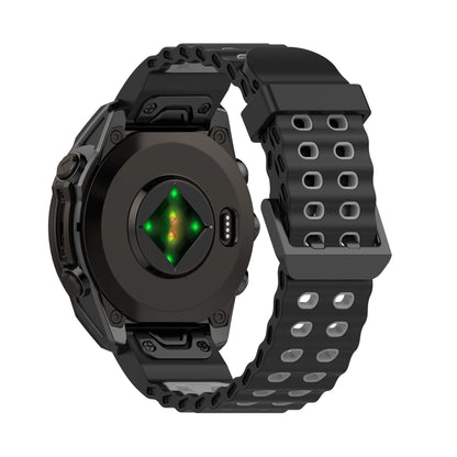 [22mm] Garmin Fenix Quickfit Ocean Silicone Sport Watch Strap (Black)