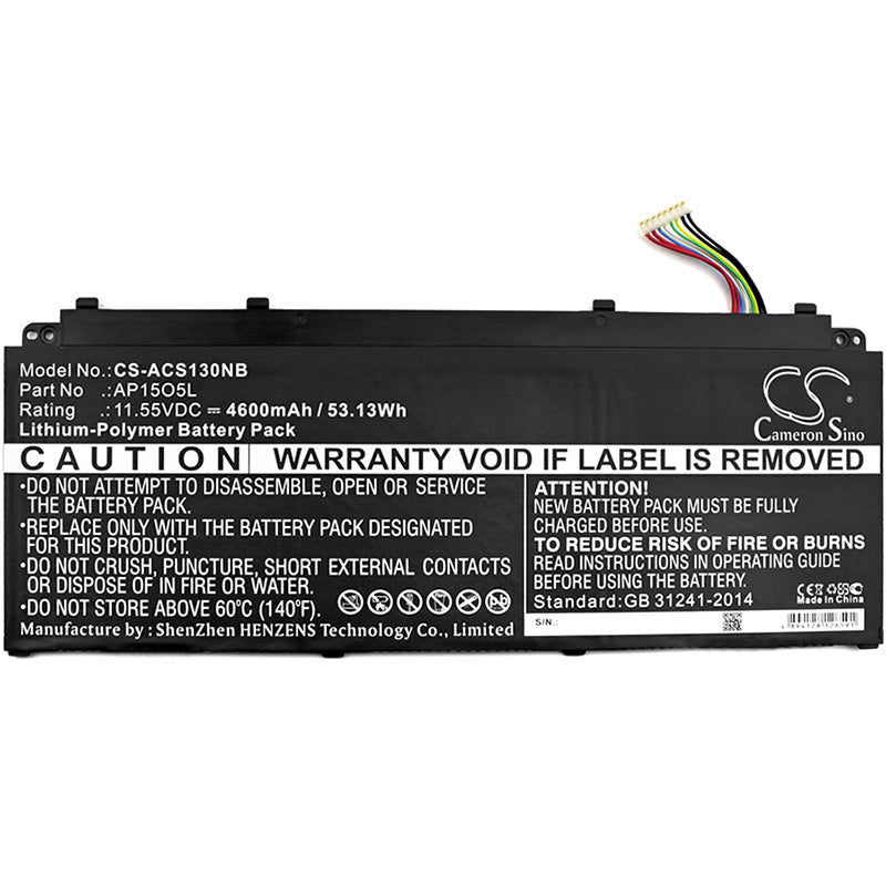Cameron Sino Acer Aspire S13 Swift 5 Chromebook R13 AP15O3K AP15O5L Battery Replacement [CS-ACS130NB]