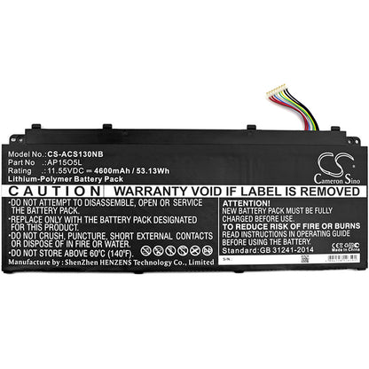 Cameron Sino Acer Aspire S13 Swift 5 Chromebook R13 AP15O3K AP15O5L Battery Replacement [CS-ACS130NB]