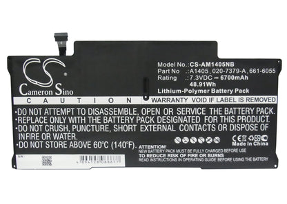 Cameron Sino A1405, 020-7379-A, 661-6055 Battery Replacement [CS-AM1405NB]