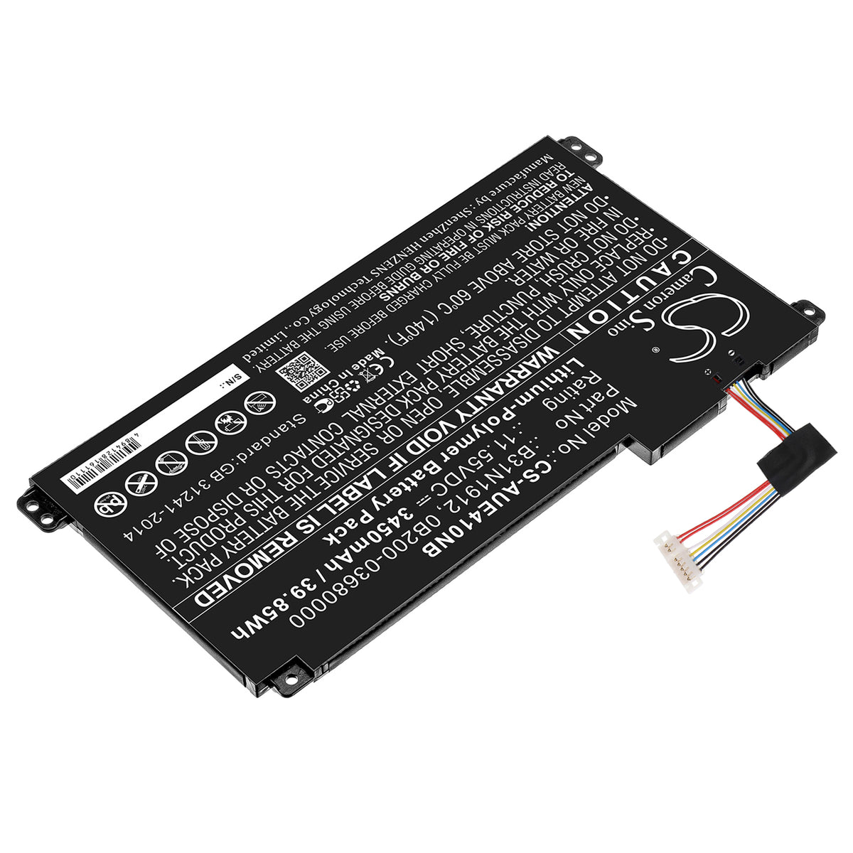 Cameron Sino B31N1912, 0B200-03680000 Battery Replacement [CS-AUE410NB]