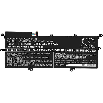 Cameron Sino C31N1714, 0B200-02750000 Battery Replacement [CS-AUX461NB]