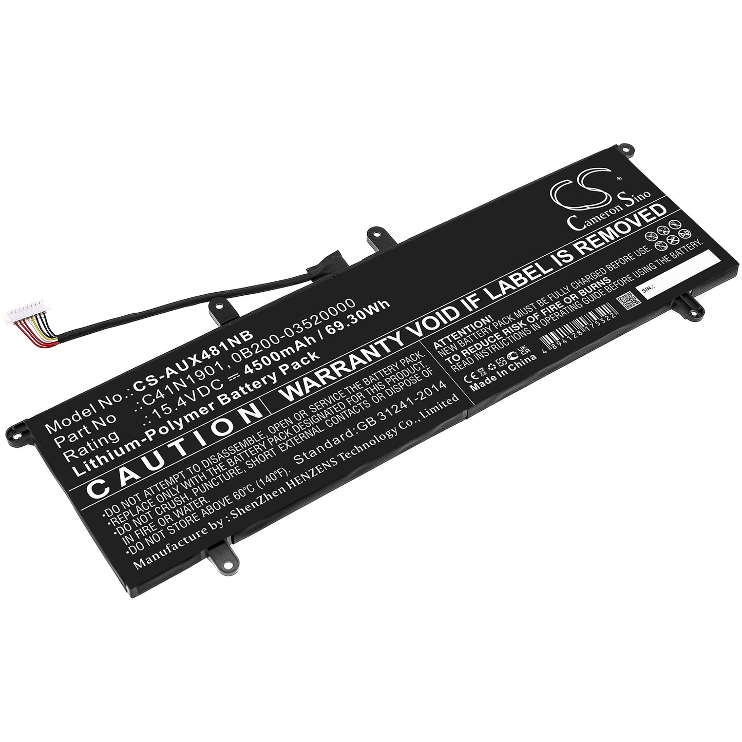 Cameron Sino CS-AUX481NB Battery – Compatible Replacement