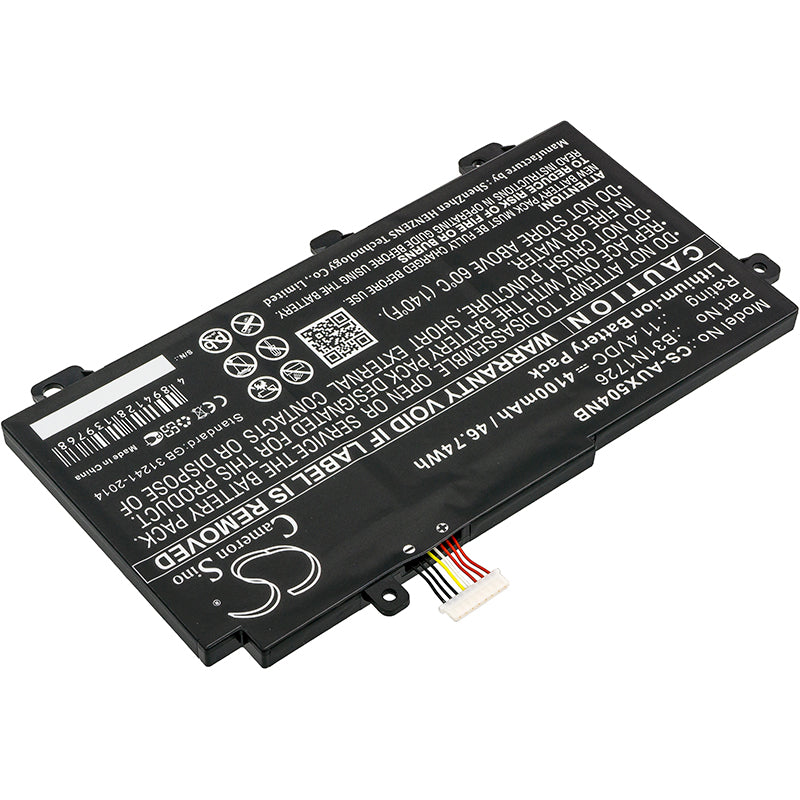 Cameron Sino B31N1726, B31N1726-1, B31BN91, 0B200-02910000, 0B200-02910100, 0B200-02910200, 0B200-03270100, 0B200-03270200, 0B200-03400000 Battery Replacement [CS-AUX504NB]